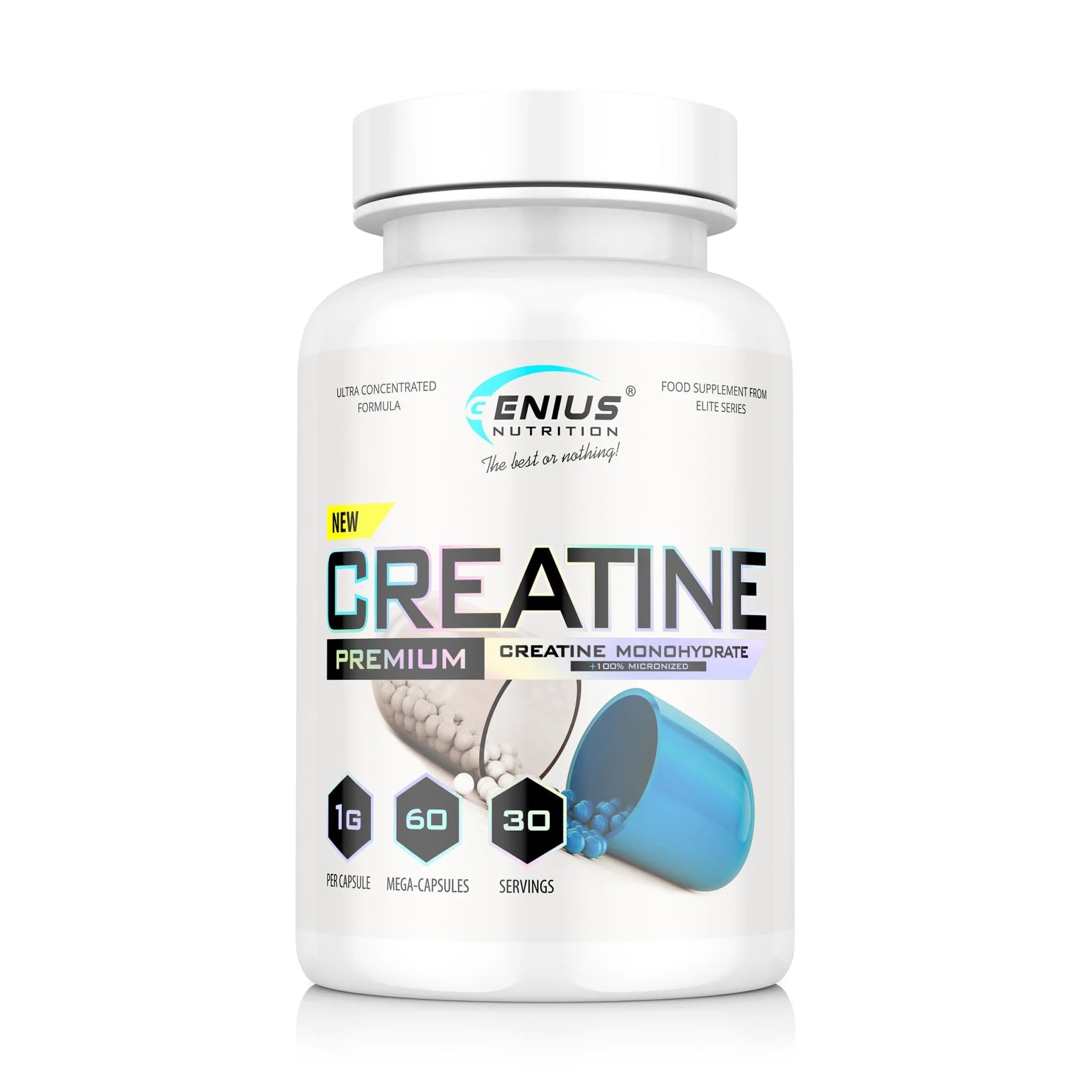 Креатин Genius Nutrition Creatine, 60 капсул